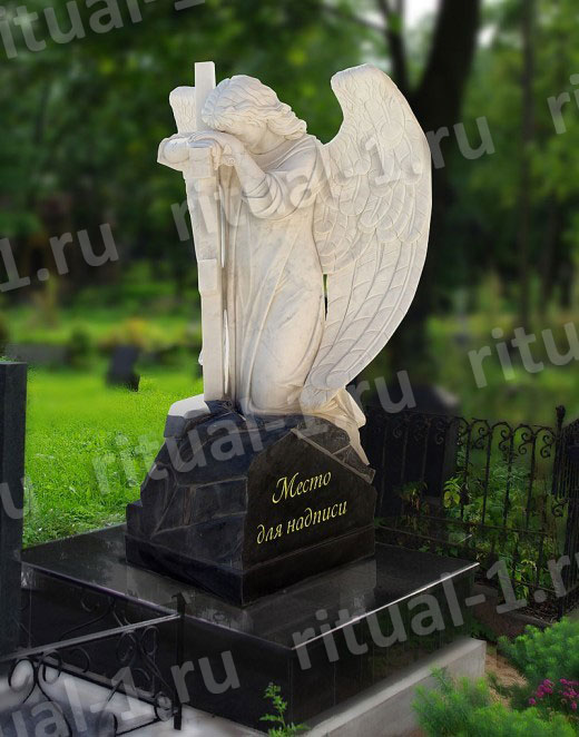 Мраморный ангел для оформления могилы